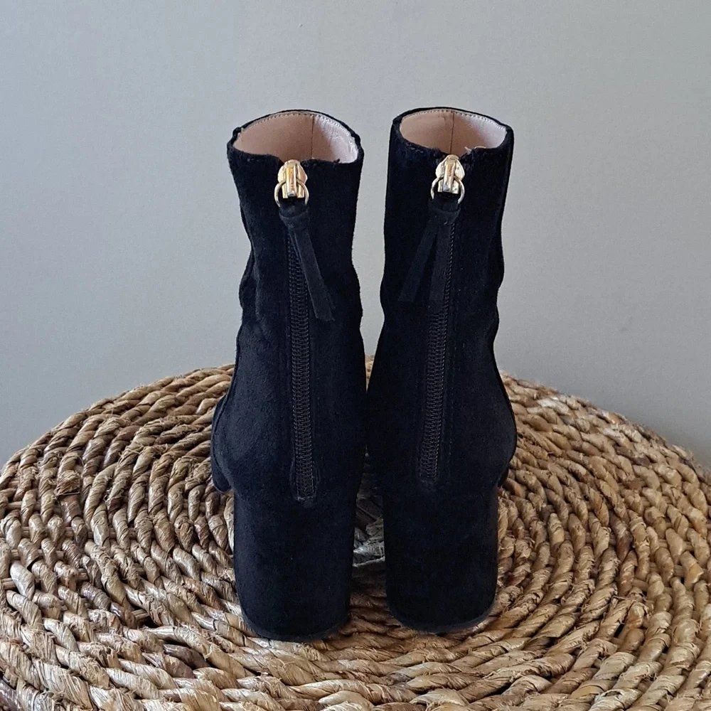 J.Crew Womens Sadie Ankle Boots Black Suede 2.5
